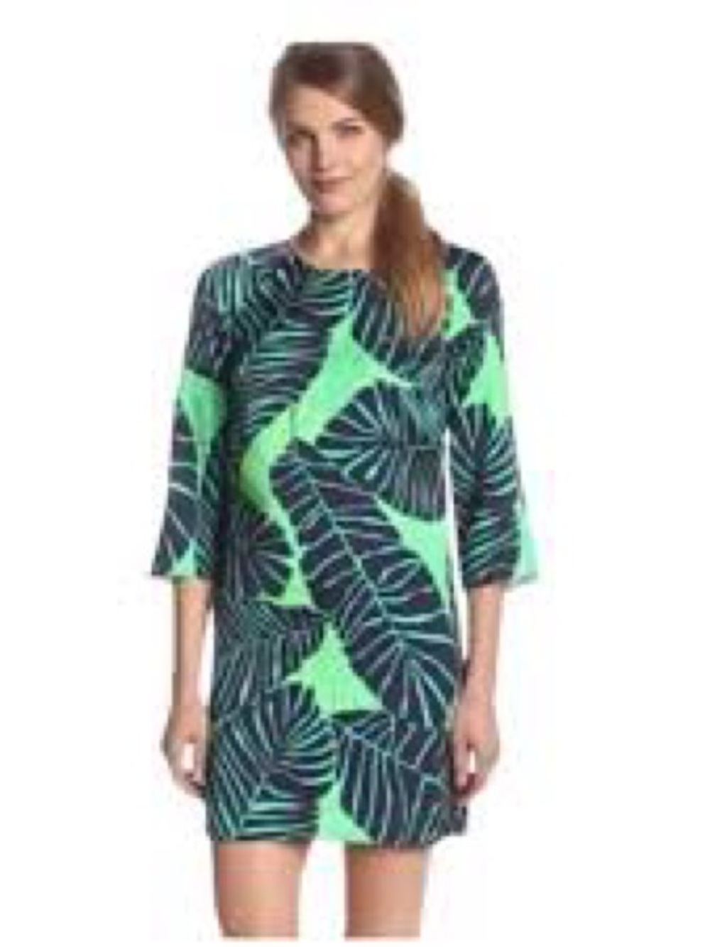 Lilly Pulitzer Carol Green Leaf-Print Mini Dress